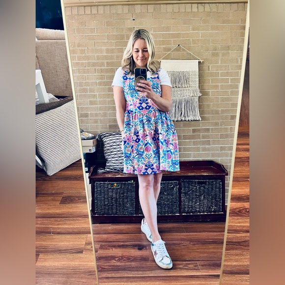 Flying Tomato Blue and Pink Mini Dress - Picture 1 of 5
